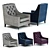 Renoir Armchair: Exceptional Design, 3 Colors 3D model small image 1