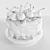 Cherry Delight Cake: A Decadent Treat 3D model small image 3