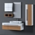 Rustic Wood  Bathroom Set 3D model small image 1