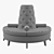 Luxurious Rondo Sofa: Elegant Design & High-Quality Materials 3D model small image 5