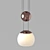 Modern Copper Pendant LED Light 3D model small image 1