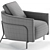 Modern Italian Formitalia GIULIA Armchair 3D model small image 3