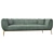 Elegant Emerald Jade Sofa 3D model small image 1