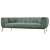 Elegant Emerald Jade Sofa 3D model small image 2