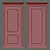 Elegant Vintage Interior Doors 3D model small image 2