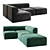 Eave Modular Sofa: Stylish and Versatile Seating 3D model small image 1