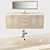 Sleek V-Ray Bathroom Sink 3D model small image 1