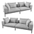 Luxury Comfort: Moodie 3-Seater Sofa 3D model small image 2