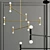 12-Light Gold Black Chandelier 3D model small image 1