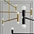 12-Light Gold Black Chandelier 3D model small image 2