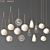 Elegant Pendant Light Collection - 4 Types 3D model small image 1