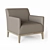 Sleek Morgan Leather Armchair 3D model small image 1