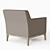 Sleek Morgan Leather Armchair 3D model small image 2