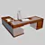 Executive Office Table 2400x800x750mm 3D model small image 3