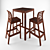 IKEA Applaro KLASEN Bar Table & Stool Combo 3D model small image 1