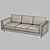 Luxurious Gus Modern Adelaide Velvet Sofa 3D model small image 3