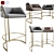 Elegant Deja Vu Bar & Dining Chair 3D model small image 1