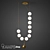 Glimmering Beads Chandelier 3D model small image 1