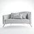 Velvet Scandinavian Inspired Kristen Sofa 3D model small image 3