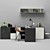 Sleek Copenhagen Office Set 3D model small image 2