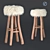 Nuvoli Faux Fur-Topped Chair 3D model small image 1