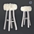 Nuvoli Faux Fur-Topped Chair 3D model small image 2