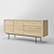 Modern Oak Sideboard with 2 Doors 3D model small image 2