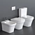 Duravit P3 Comforts WC - Elegant Close Coupled Ceramic Toilet 3D model small image 1