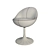 Retro Leather Armchair & Bar Stool Set 3D model small image 3