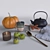 Autumn Kitchen Set with Pumpkin & Berries 3D model small image 2