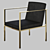 Kelly Lounge Jett: Sleek Black Armchair 3D model small image 1