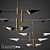 Elegant Crystal Pendant Chandelier 3D model small image 1