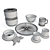 Nordic Chic Tableware Set 3D model small image 2