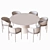 Sleek Franck Chair and Materic Table 3D model small image 3