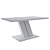 Elegant Oak Table with Metal Stand 3D model small image 2