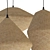 Natural Wicker Pod Pendant Lamp 3D model small image 2