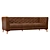 Elegant Walter Leather Sofa 3D model small image 1