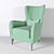 Modern Greta Chair: Stylish Comfort 3D model small image 1