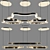 Sleek Curve Ceiling Light 3D model small image 2