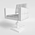 Aurora Salon Styling Chair 3D model small image 3