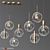 Elegant Pendant Light Collection - 4 Unique Types 3D model small image 1