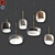 Modern Glass Pendant Light - Vetreria Vistosi Jube SP 3D model small image 1