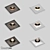 Minimalist Concrete Recessed Lamps 3D model small image 1