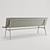 Modern Minimal Bench: The Axyl 3D model small image 2