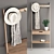 Minimalist Nordic Design Wall Rack 3D model small image 1