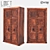 Rustic Mango Wood Cupboard 3D model small image 1