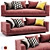 Sleek Alexander Low Seating 3D model small image 1