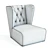 Sunrise Armchair: Stylish & Comfortable Seating 3D model small image 2