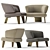 Minotti Creed Chair 3D model small image 1