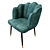 Elegant Savona Velvet Dining Chair 3D model small image 2